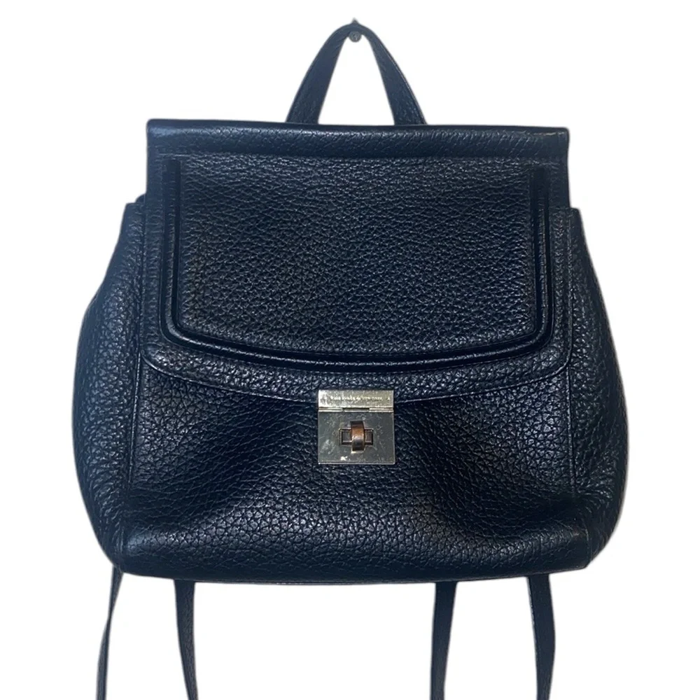 Kate Spade Black Leather Backpack - Picture 1 of 4